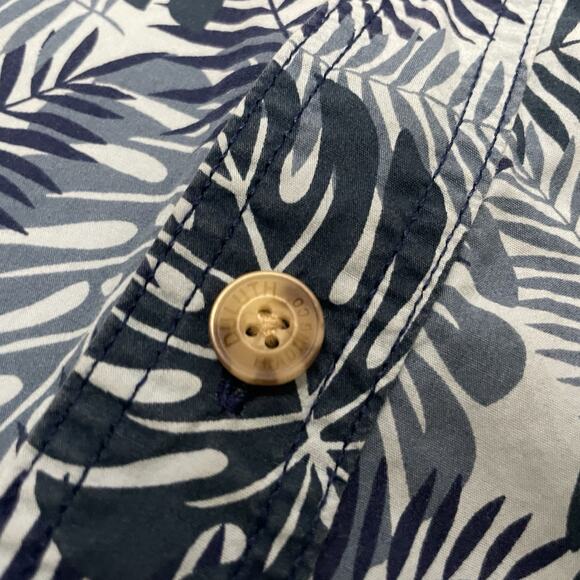 Duluth Trading Short Sleeve Leaf Floral Hawaiian Print Button Shirt Men’s 3XL - Picture 3 of 9